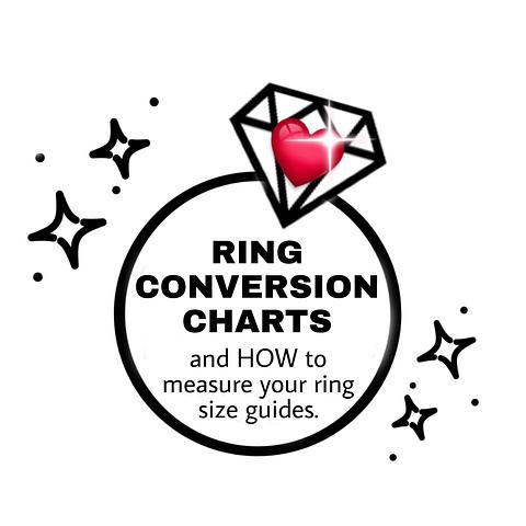 RING SIZING AND  CONVERSION CHARTS