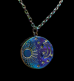 Celestial Sun, Moon and Stars Necklace