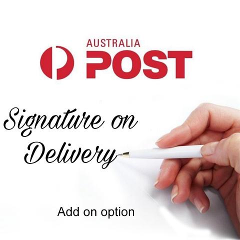 SIGNATURE ON DELIVERY postal feature - OPTIONAL